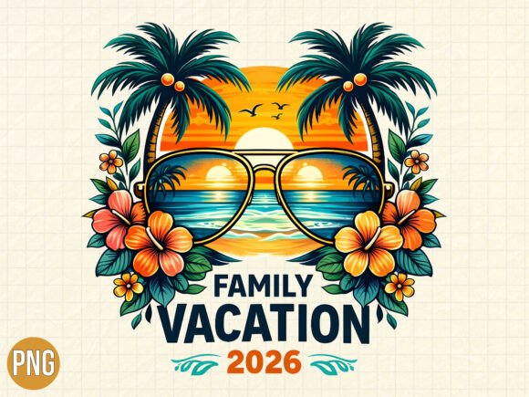 Download Family Vacation 2026 Tropical Beach PNG - Family vacation Collection
