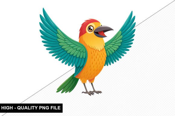 Download Funny Tropical Bird Clipart Design - Premium Resources