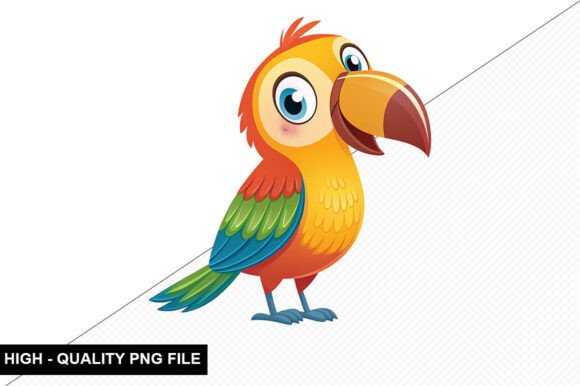 Download Funny Tropical Bird Clipart Design - Premium Resources