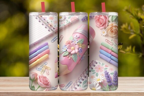 Download Cute Floral Pencil Tumbler Wrap - Pencil tumbler wrap Collection